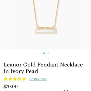Kendra Scott Raw Leanor necklace Ivory Pearl